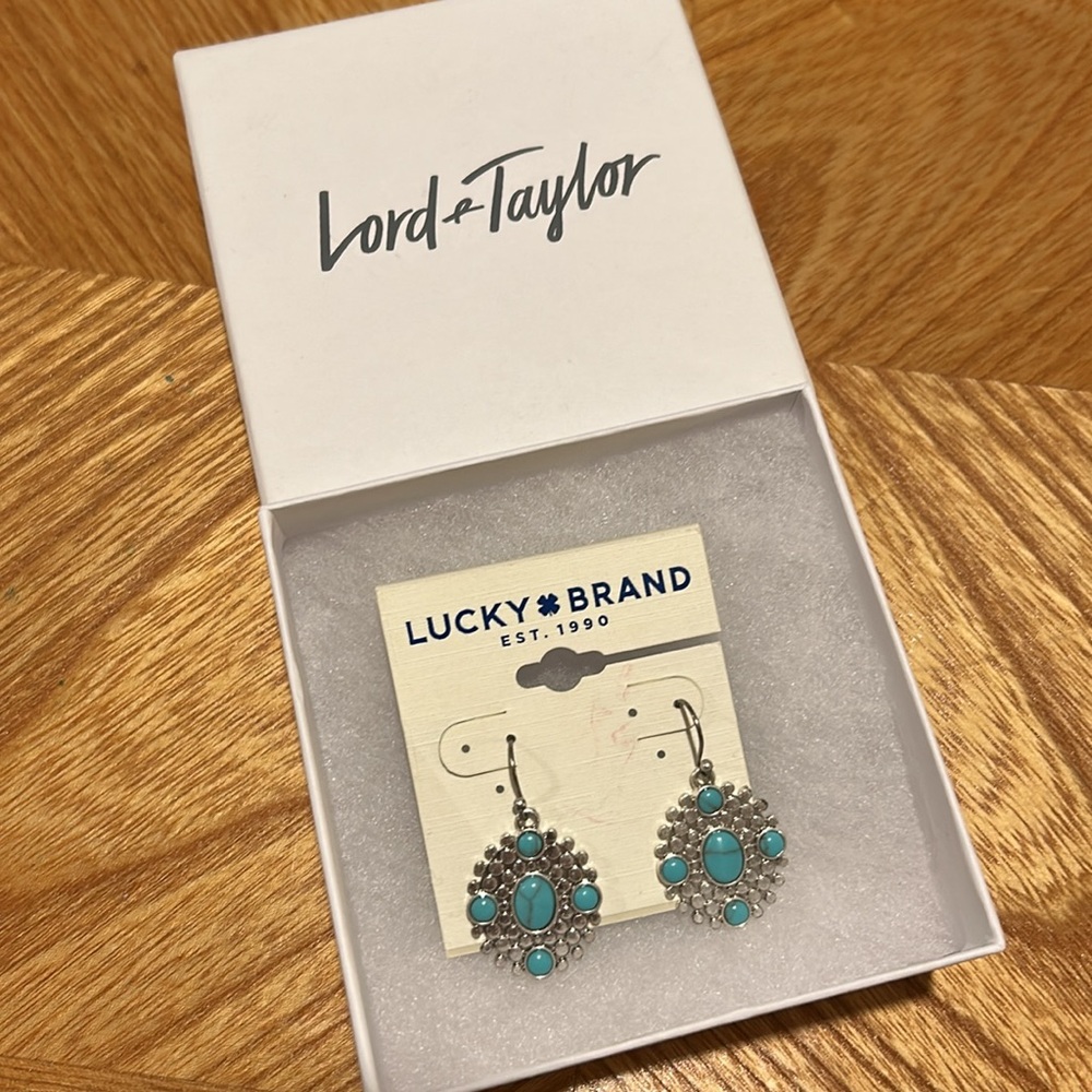 Lucky Brand Turquoise and Silver Earrings